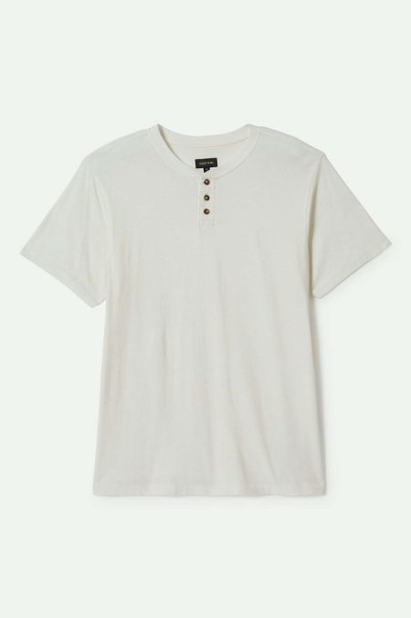 Vintage Reserve S/S Henley - Off White Sol Wash