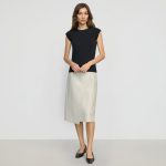 Alba Asymmetric Vegan Leather Skirt