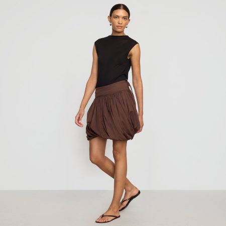Anat Organic Cotton Twist-Bubble Skirt
