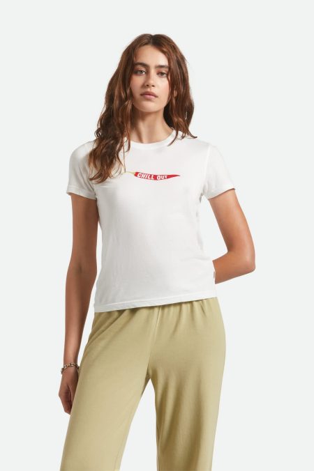 Chill Out Fitted Crew T-Shirt - Off White