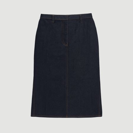 Johanna Knee-Length Denim Skirt