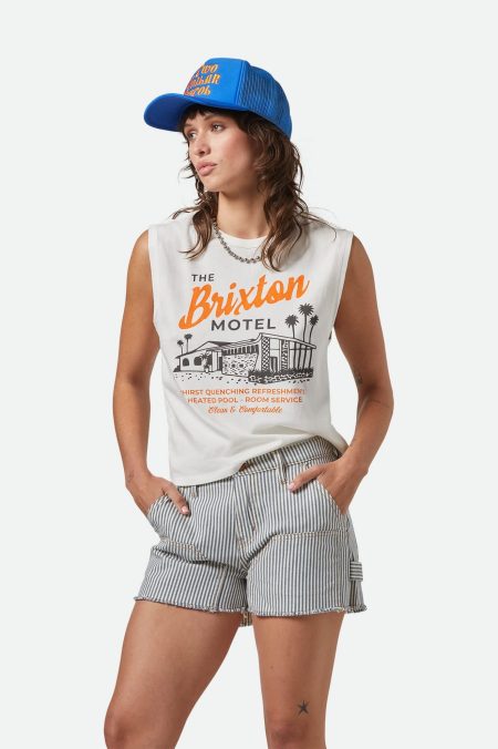 Brixton Motel Muscle Tank - Off White